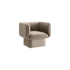 Modway Tate Performance Velvet Accent Chair in Storm Gray - Upholstered Club Chair - Modern Barrel Armchair - Comfy Reading Leisure Chair for Living Room, Bedroom, Office