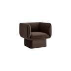 Modway Tate Performance Velvet Accent Chair in Storm Gray - Upholstered Club Chair - Modern Barrel Armchair - Comfy Reading Leisure Chair for Living Room, Bedroom, Office