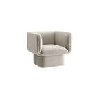 Modway Tate Performance Velvet Accent Chair in Storm Gray - Upholstered Club Chair - Modern Barrel Armchair - Comfy Reading Leisure Chair for Living Room, Bedroom, Office