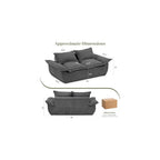 JUIKURY 55" Convertible Corduroy Sofa Bed, Boneless Foldable Loveseat Sleeper Couch, Compressed Foam Floor Sofa with Removable Cushions & Pillows for Small Space Living Room