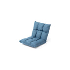 Sanwa Direct 150-SNCF033BL Floor Chair, Compact, 6 Levels of Reclining, Fabric, Small Type, Blue