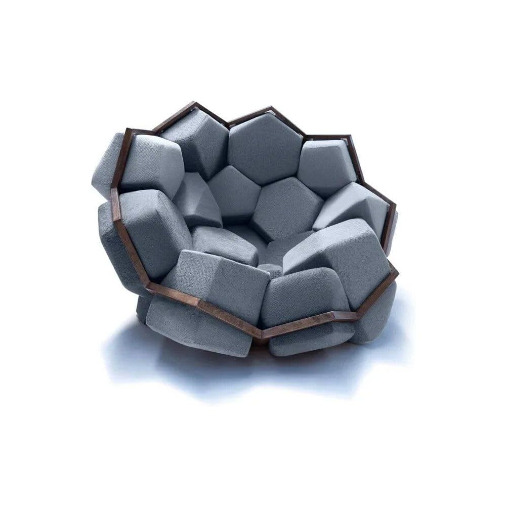 Artistic Quartz Armrest Leisure Chair – Modern Fabric Single Sofa for Home and Hotel Beige