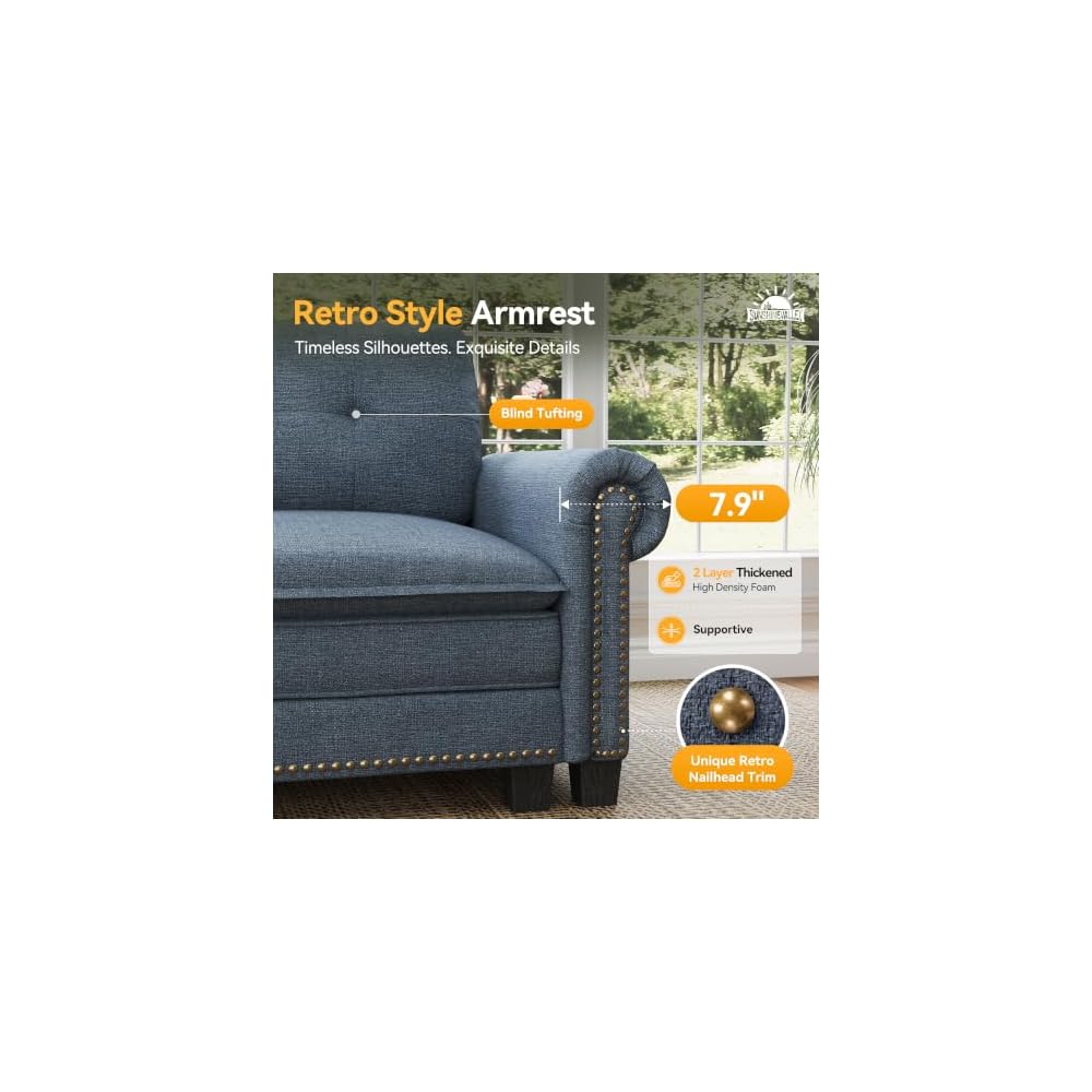SUNSHINE VALLEY 116" Oversized Modular Sectional Couch U Shaped Living Room
