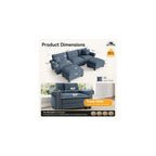SUNSHINE VALLEY 116" Oversized Modular Sectional Couch U Shaped Living Room