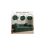 80” Convertible Sofa Bed, 3-in-1 Boneless Couch Bed with Deep Seat, Side Storage Pockets & 2 Pillows, Green Foldable Floor Couch for Living Room Apartment, 600 LBS Capacity (Dark Green)