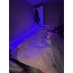 King Corner Bed Frame with 2 Storage Drawers,LED Lights & Charging Station
