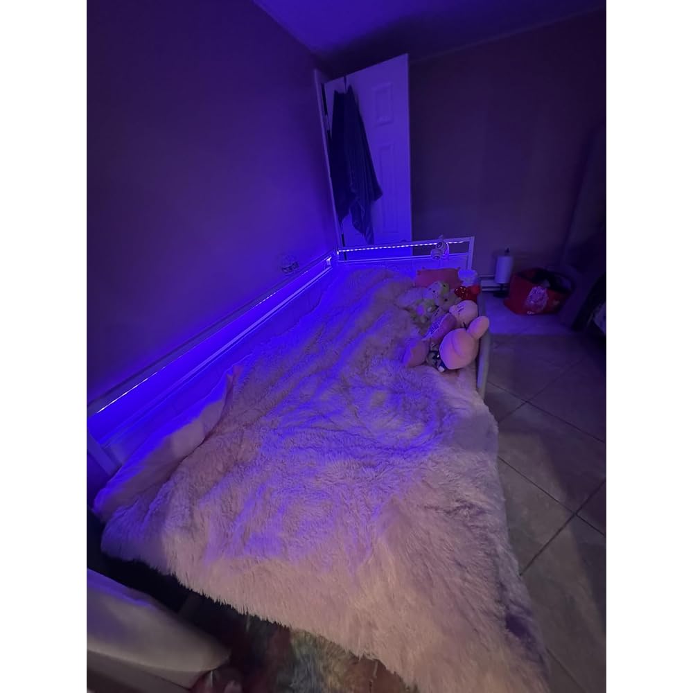 King Corner Bed Frame with 2 Storage Drawers,LED Lights & Charging Station