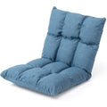Sanwa Direct 150-SNCF033BL Floor Chair, Compact, 6 Levels of Reclining, Fabric, Small Type, Blue