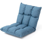 Sanwa Direct 150-SNCF033BL Floor Chair, Compact, 6 Levels of Reclining, Fabric, Small Type, Blue